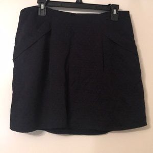 Navy Swiss Dot mini skirt